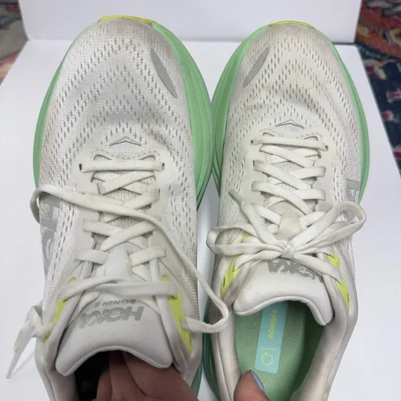 Hoka One One Bondi 8 - Blanc De Blanc - Sunlit Ocean Blue Green Women's Size 7 - Picture 7 of 8